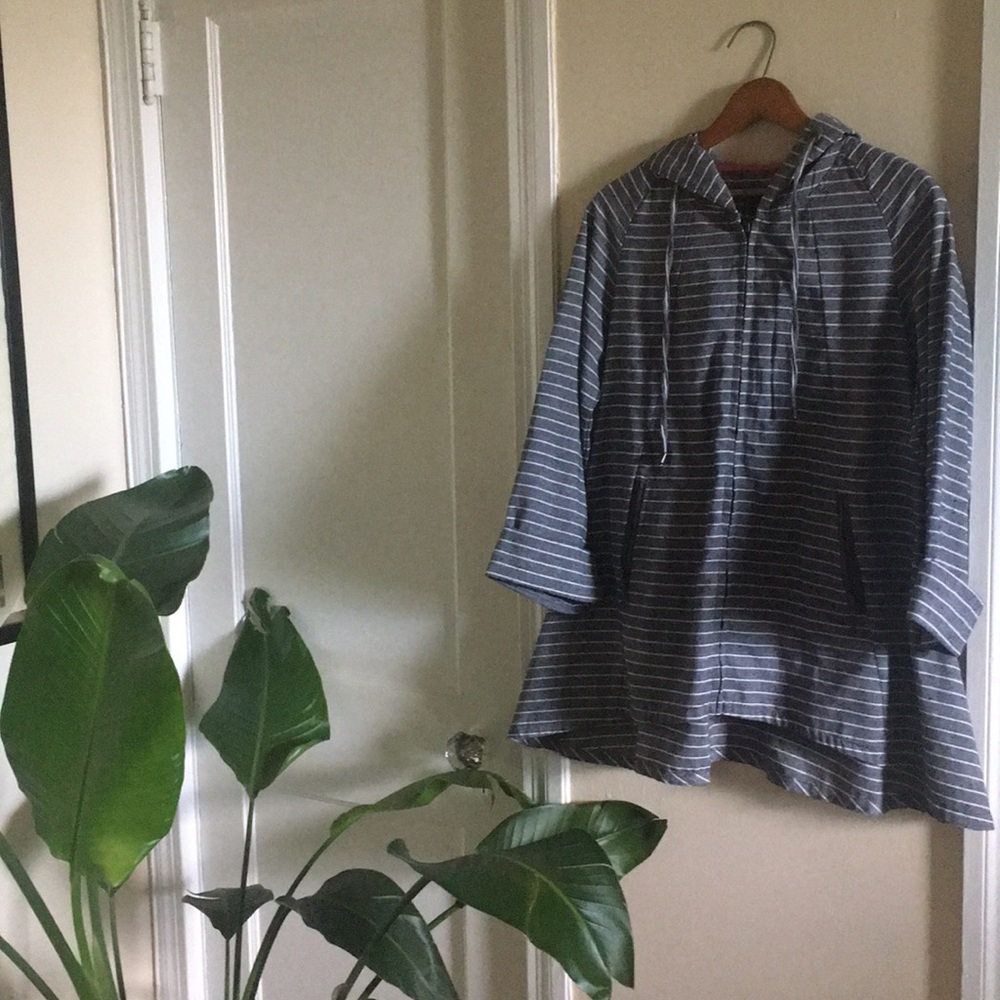 NWT Nautical Hooded Cynthia Zip-up Striped Jacket